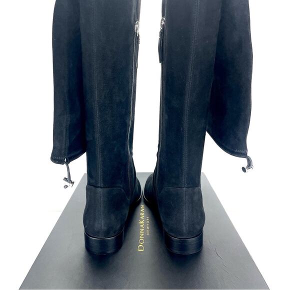 Donna Karan Lyra Black Over-The-Knee/Thigh High Boots Size 8 Goat Leather New - Picture 11 of 16